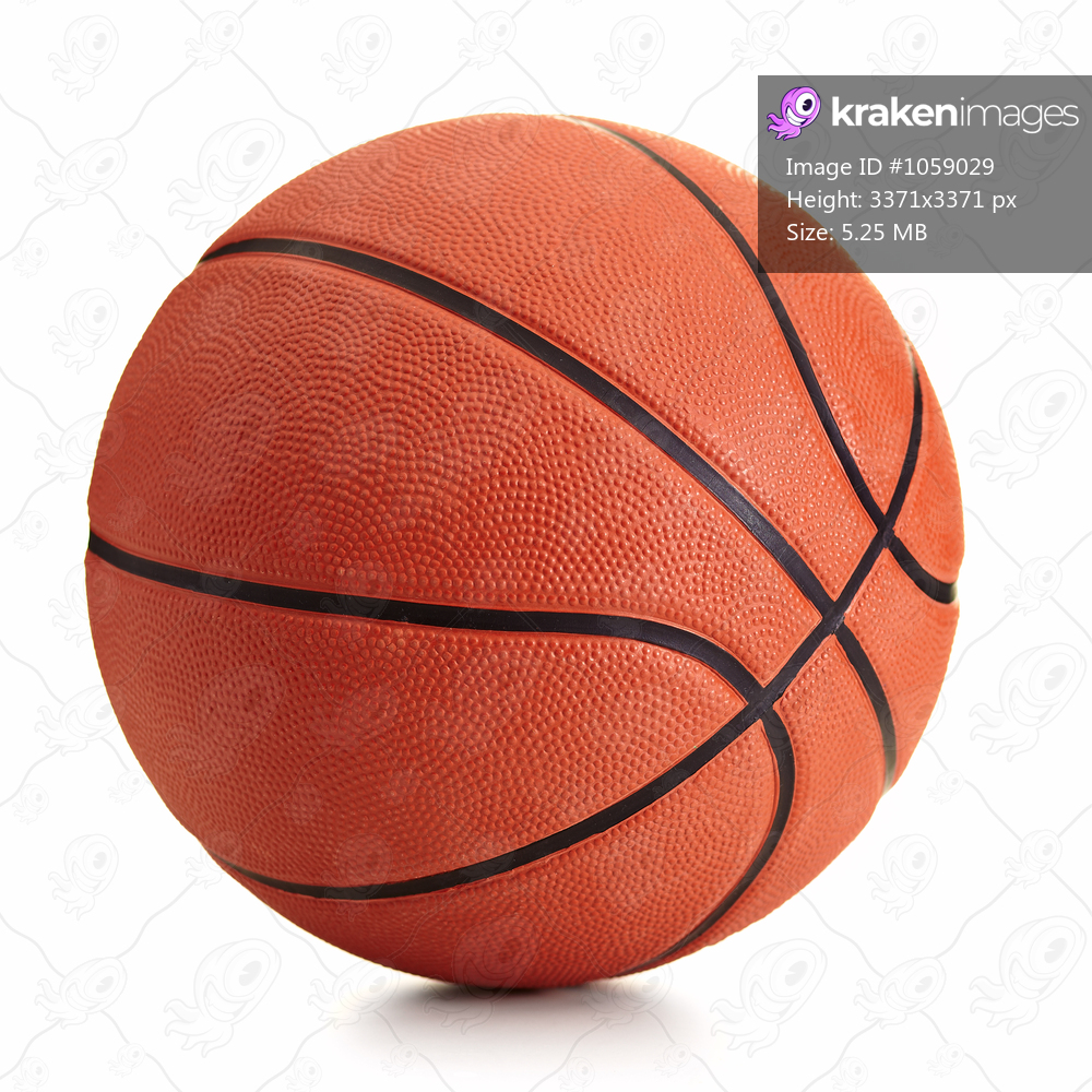 Basketball ball over white background